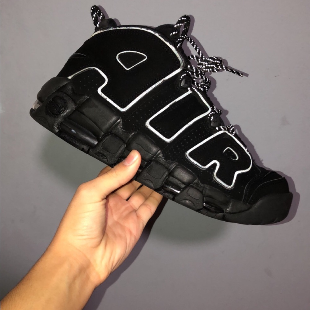 Nike air uptempo all black size 9.5